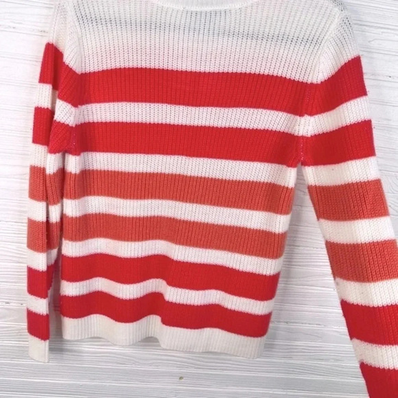 Apt 9 White Pullover Sweater with Multi Pink Stripes Size Medium - Picture 7 of 11